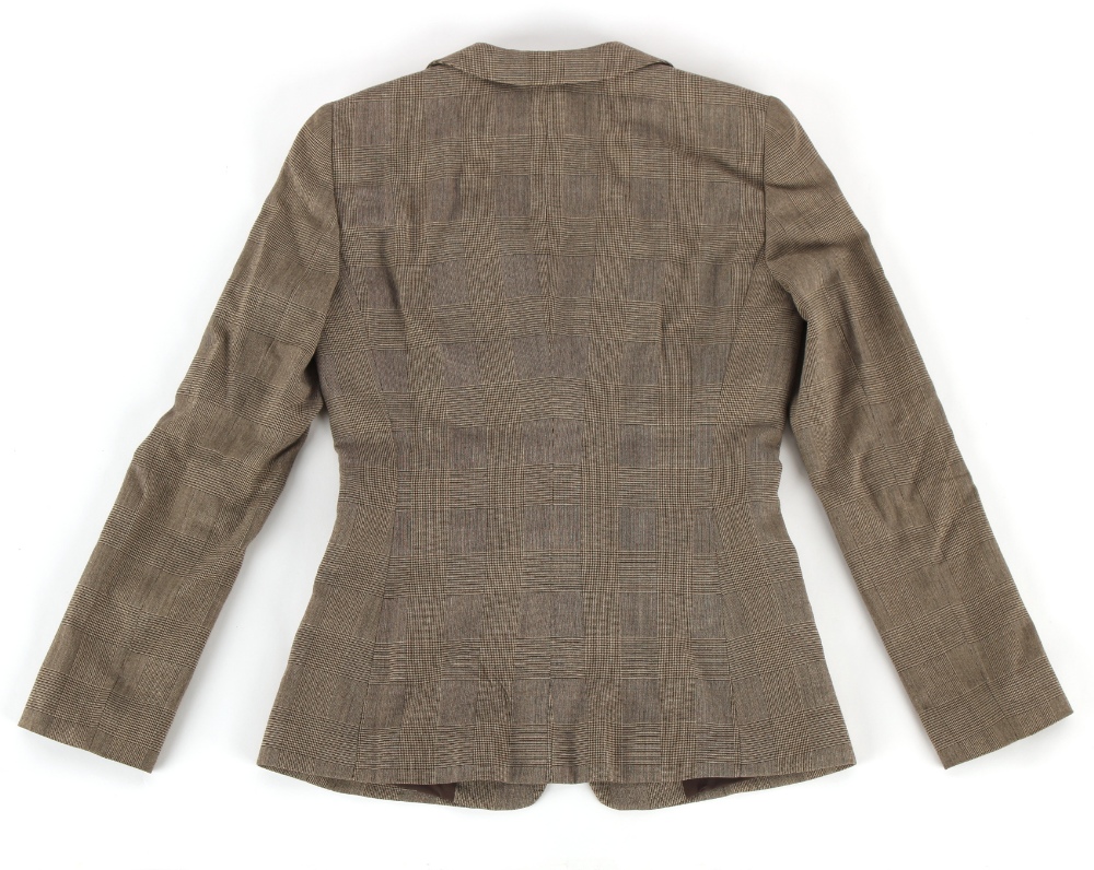 Property of a lady - fashion - ARMANI - a lady's pale brown check jacket, very little wear, EUR size - Bild 2 aus 2