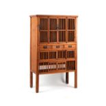 Property of a lady - a late 19th / early 20th century Chinese softwood cabinet with four hinged