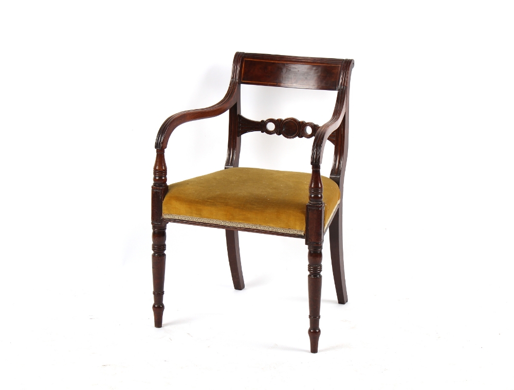 Property of a deceased estate - an early 19th century Regency period mahogany open armchair or