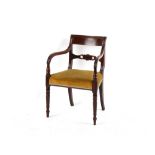 Property of a deceased estate - an early 19th century Regency period mahogany open armchair or