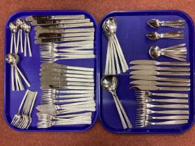 VINERS STUDIO; Six Setting Part Canteen of Stainless Steel Cutlery, including fish knives and forks,