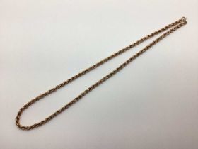 A 9ct Gold Rope Twist Chain, 47cm long (6grams).
