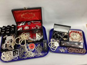 A Collection of Costume Jewellery, to include Pierre Cardin earrings, diamanté brooches, hair