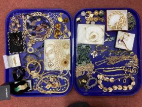 A Collection of Costume Jewellery, to include Sarah Coventry, gilt coloured, pearl necklace,