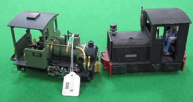 Two L.G.B. 'G' Gauge 0-4-0 Unboxed Locomotives: A Ref/No 20140 Steam Tank with R/No 401 and Ref No