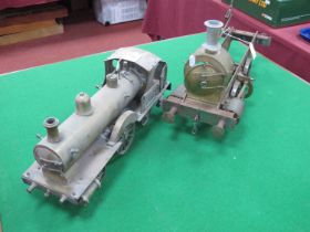 A 3.5 Inch Live Steam 0-4-0 Rolling Chassis, Coupled wheels, Twin Outside Cylinders, Buffers,