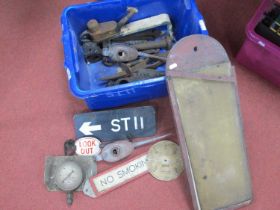 A Quantity of Railwayana, comprising tools, oil cans, wall-mounted ashtrays, signs, of interest an