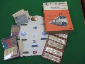 Twelve Enamel Railway Badges, of interest a L.N.E.R Engineman Brass Example, plus a Great Britain