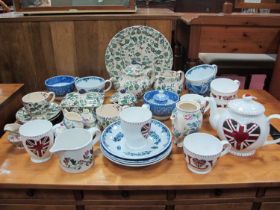 Emma Bridgewater Pottery Teaware, including teapot, other ceramics including Spode 'Blue Room,