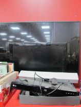 Sony Flat Screen TV, model no 43W4663; an LG smaller example and Blue-Ray disc player - all untested