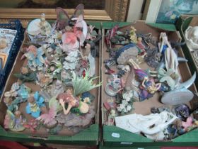 Resin figures of Fairies, etc:- Two Boxes.