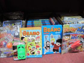 The Beano Books, annuals, and Beano Max with attached toys/gifts:- three Boxes.