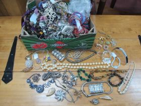 Assorted Costume Jewellery, including brooches, necklaces, bangles, brands including Hollywood,