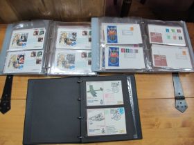 A GB First Day Cover Album of Machin Stamps, and a further album of covers celebrating The