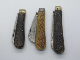 Thomas Turner Lambfoot Knife, two other lambfoot. (3).