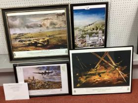 WW2 Aviation RAF Bomber Command interest - selection of framed prints by Reg Payne, all signed in