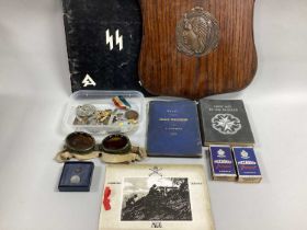 Military and Other Miscellaneous Items Including British Army Badges, Medallions, Machine Gun