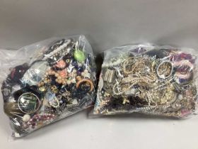 A Mixed Lot of Assorted Costume Jewellery :- Two Bags [2082552] [2082554].