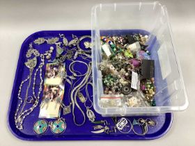 A Small Selection of Modern and Other Costume Jewellery, including bangles, brooches, drop earrings,