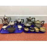 Assorted Plated Tea Wares, including Viners Alpha Plate four piece tea set, Cooper Bros Art Deco
