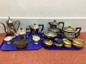 Assorted Plated Tea Wares, including Viners Alpha Plate four piece tea set, Cooper Bros Art Deco