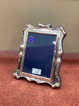 A Hallmarked Silver Mounted Rectangular Photograph Frame, RC, Sheffield 1987, of antique style