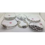 Ex Bridal Boutique Tiaras, imitation pearl bead choker necklace. (6)