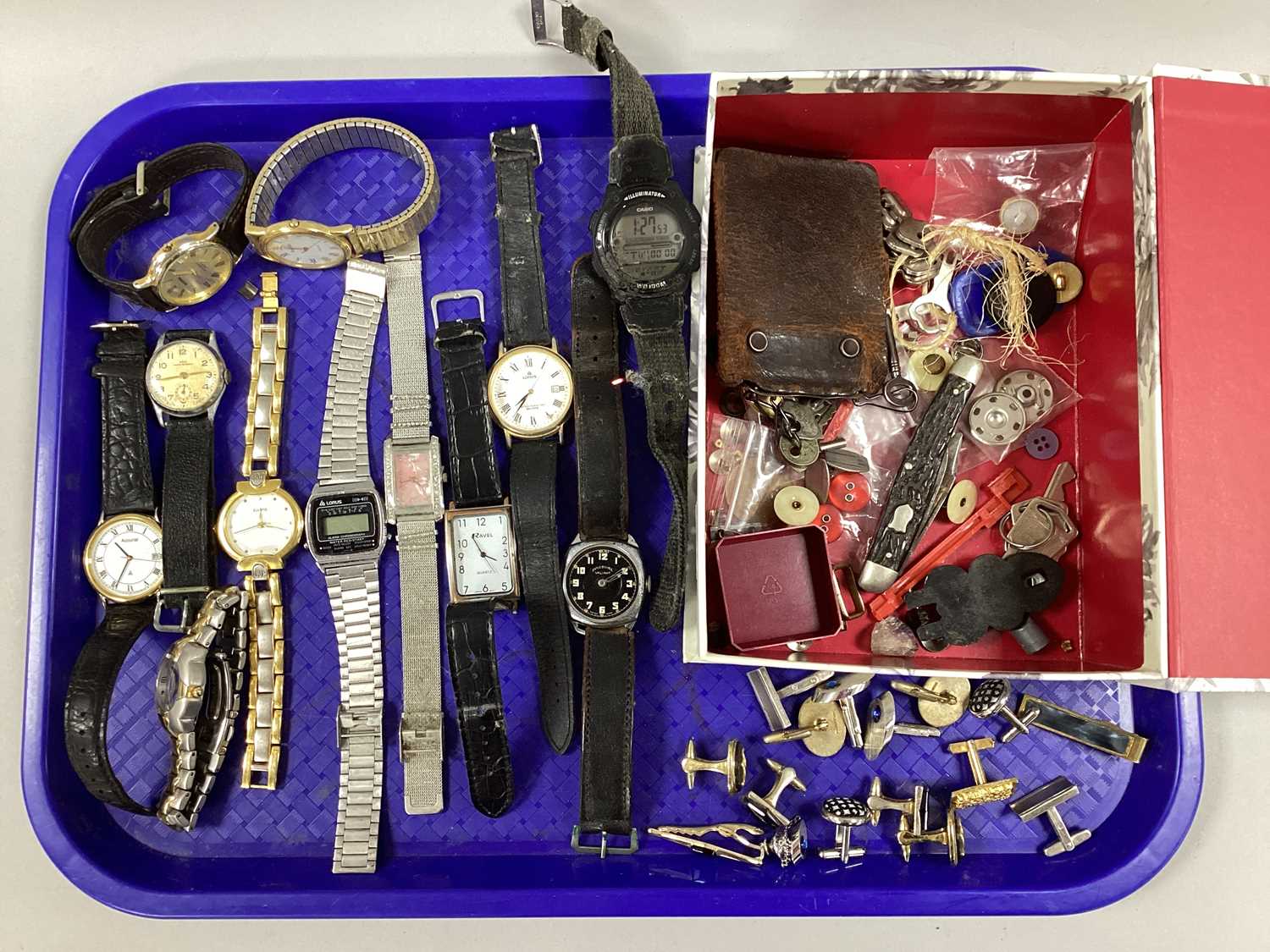 A Small Collection of Gent's Wristwatches, including Lorus, Aro, Ingersoll Valiant (lacking