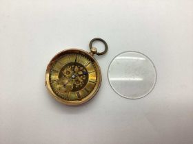 A Victorian Openface Pocket Watch, the foliate engraved dial with Roman numerals and seconds
