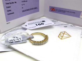The Genuine Gemstone Company Ltd; A 9ct Gold Tomas Rae 0.50ct Diamond Half Eternity Style Ring,