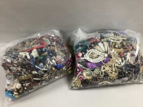 A Mixed Lot of Assorted Costume Jewellery :- Two Bags [2082545] [2082553].