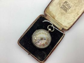 A Victorian Hallmarked Silver Cased Openface Pocket Watch, the decorative two tone dial with
