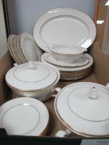 Noritake Caledonia part dinner service comprising of dinner, salad and side plates, two lidded