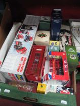 Toys to include 'Trams of the World', Mercedez Benz plastic model kit, 'The Saints Jaguar XJS' by