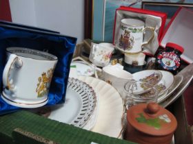 Collection of Commemorative Ware, early-late XX Century Spode beakers (boxed), Ambleside pottery