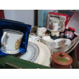 Collection of Commemorative Ware, early-late XX Century Spode beakers (boxed), Ambleside pottery