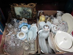 An assortment of ceramics to include Wedgwood Jasperware trinket boxes, tea service, plates, tureens