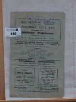 1936-7 Rotherham United v. York City Eight Page Programme, for The Third Division North Fixture,