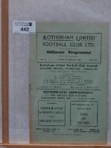 1938-9 Rotherham United v. Barrow Eight Page Programme, for The Third Division North Fixture,