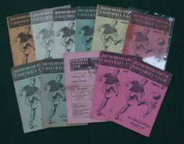 Rotherham United 1947-8 Home Programmes v. Crewe, Mansfield, Stockport Barrow, Tranmere, Halifax -