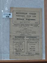 1935-6 Rotherham United v. Oldham Athletic Eight Page Programme, for The Third Division North
