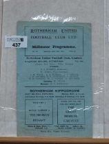 1934-5 Rotherham United v. Stockport County Eight Page Programme, with County Team insert, for the