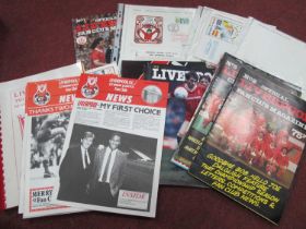 Liverpool F.C First Day Covers 1973-86 (x9), Liverpool Fan Club Magazine No.1, 2, 3 and 4, Crown