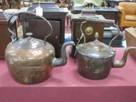 Two XIX Century copper kettles largest 30cm h.