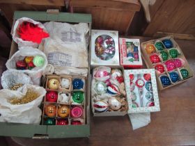 One Box of Vintage Christmas Decorations.