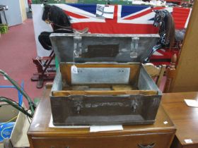 British Army Metal Ammunition Ordnance Hinged Box.