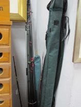 Fly Rods, to include Shakespeare Oberon 3m 5-7 weight, Shakespeare Omni 9.5ft 7-8 weight and two