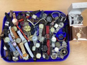 A Large Mixed Lot of Assorted Ladies and Gent's Wristwatches, (some damages / incomplete) etc :- One