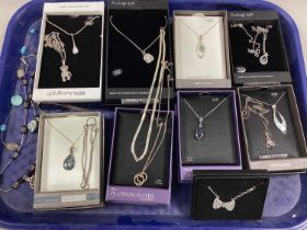 Modern Pendants on Chains, including "925", mainly boxed :- One Tray