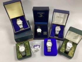 A Collection of Seiko Gent's Wristwatches, including ref: 7000-8000 (boxed); 7123-8430 (boxed);